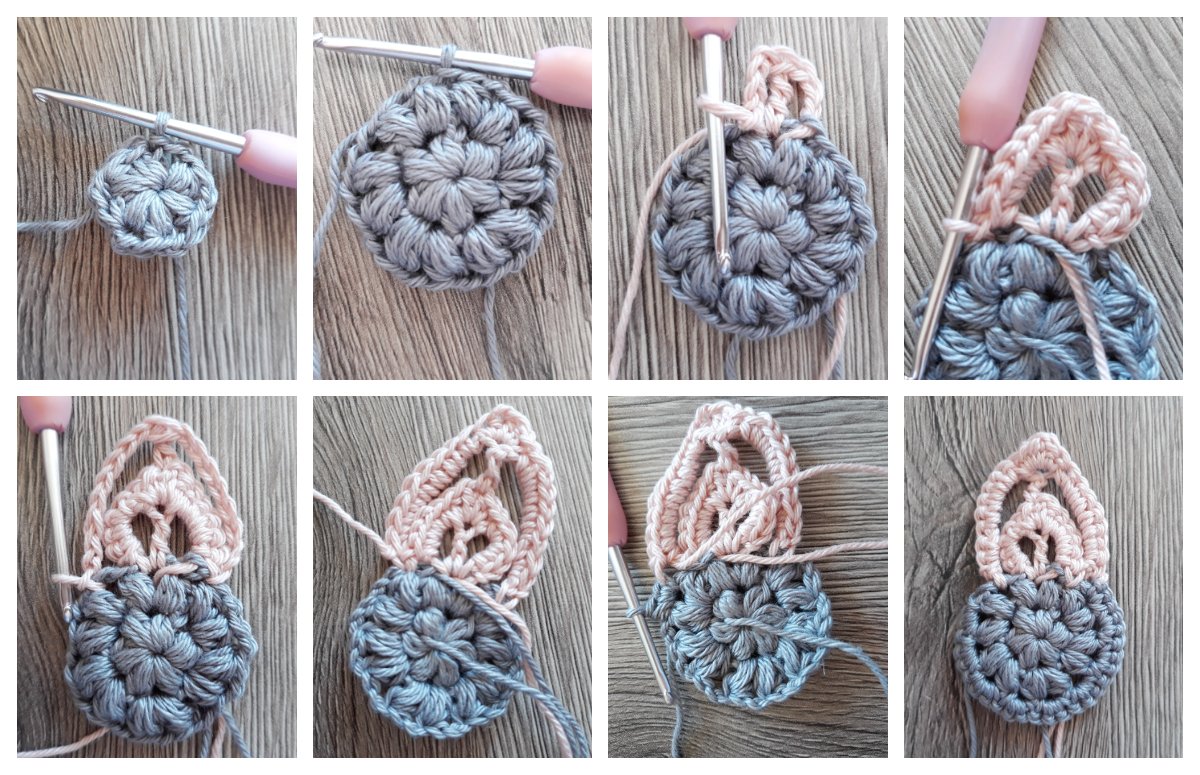 Blog-Inhaltsbild für 'Weihnachtsapplikation, Kerze und Engelsflügel, kostenlose Häkelanleitung'